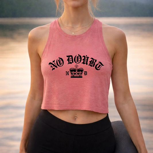 No Doubt Band Unisex Tank top, 90s Ska Punk Rock Graphic Tee, Tragic Kingdom Era Orange Crop Top, Retro Gwen Stefani Fan Gift