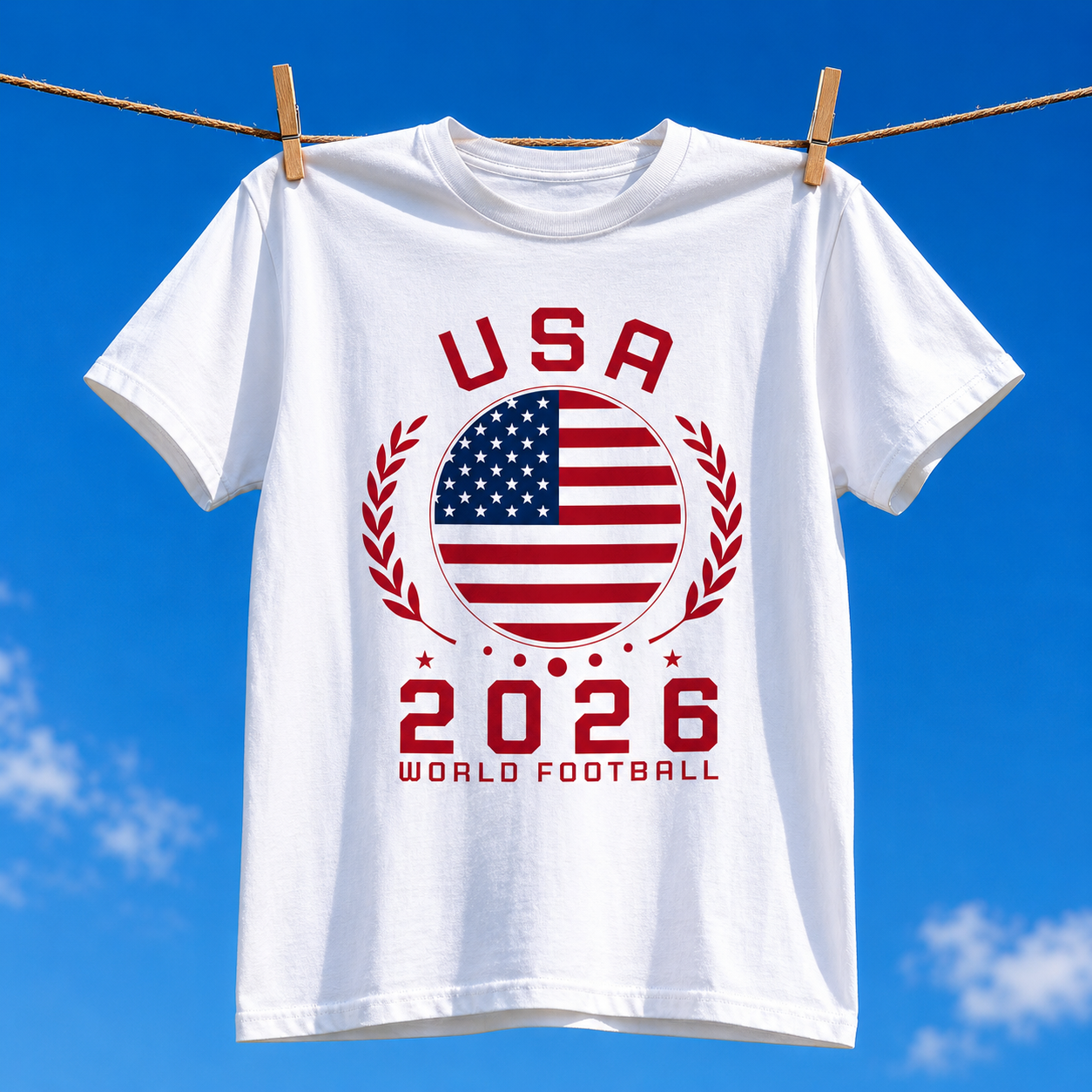 Comfort Colors® Custom Flag & Year World Cup Football Shirt