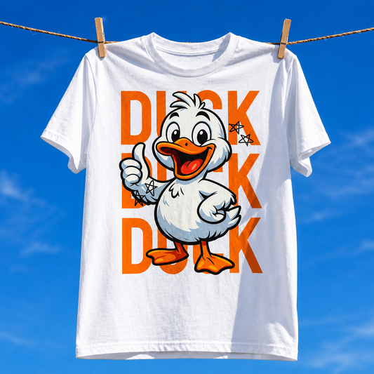 Comfort Colors® Funny Duck Shirt Orange, Cute Duck Graphic Tee, Humorous Animal T-Shirt, Minimalist Funny Shirt, Gift for Duck Lovers