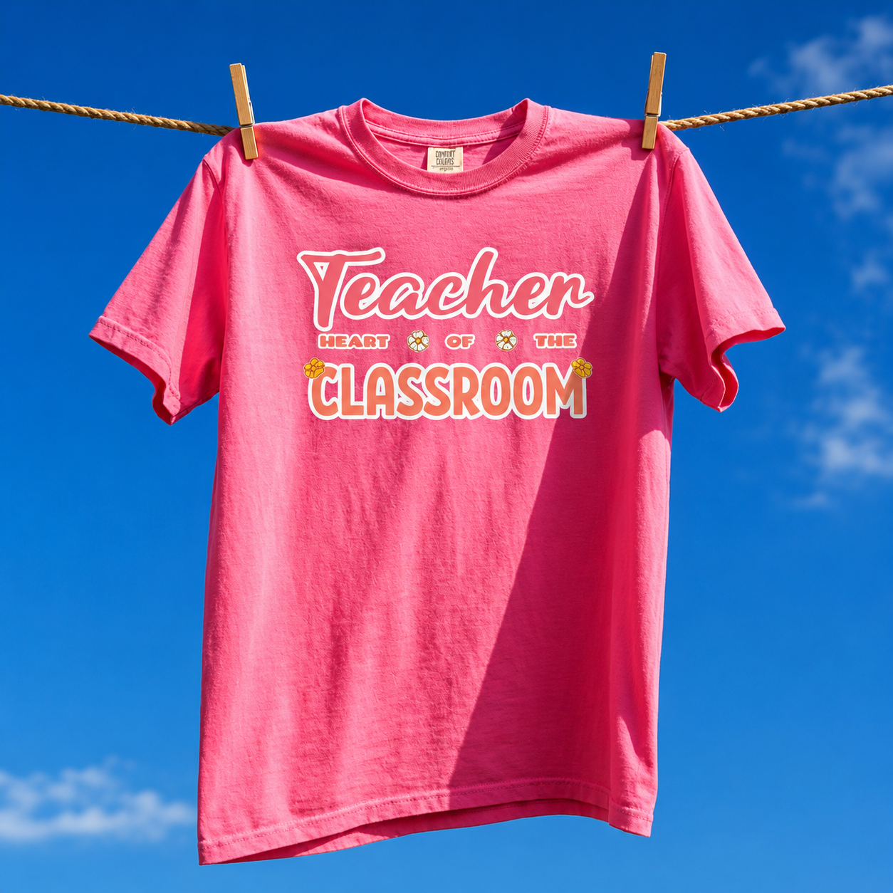 Comfort Colors® Teacher Heart of the Classroom Shirt, Teacher Appreciation Gift, Teacher Tee, Back to School Shirt, End of Year Teacher Gift