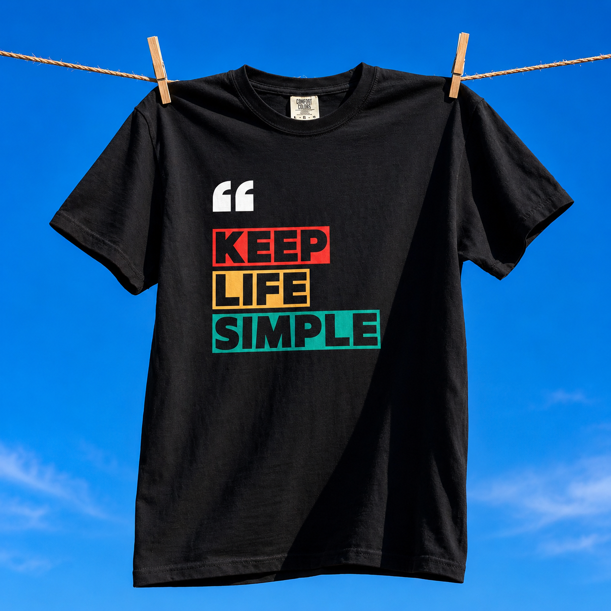 Comfort Colors® Keep Life Simple Shirt, Minimalist Quote Tee, Positive Lifestyle Shirt, Everyday Aesthetic Tee, Gift for Simple Living Lover