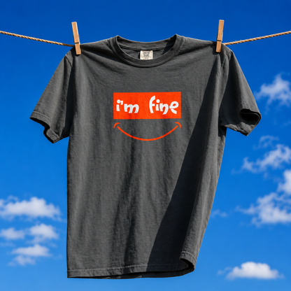 Comfort Colors® I'm Fine Shirt, Sarcastic Humor Shirt, Mental Health Shirt, Funny Therapy Gift, Therapy Shirt, Drowning Shirt, Gift for Her