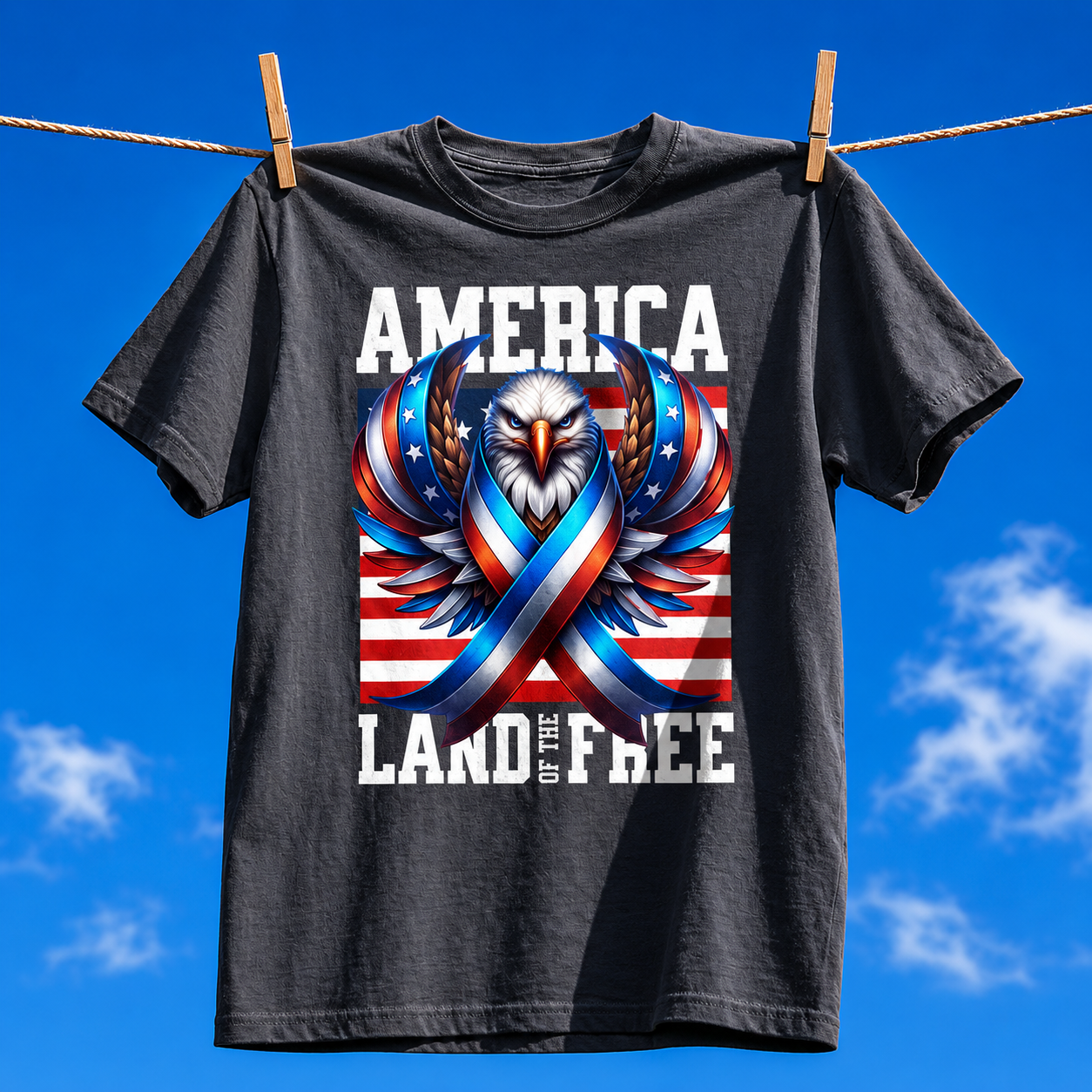 Comfort Colors® America Land of the Free Tshirt, America 250 Shirt, 4th of July Shirt, USA Independence Day Shirt, America Anniversary shirt