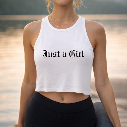 Just a girl Tee Tank top, Vintage-Inspired Rock Shirt,  Just a Girl shirt, Tragic Kingdom Design - Im Just a Girl