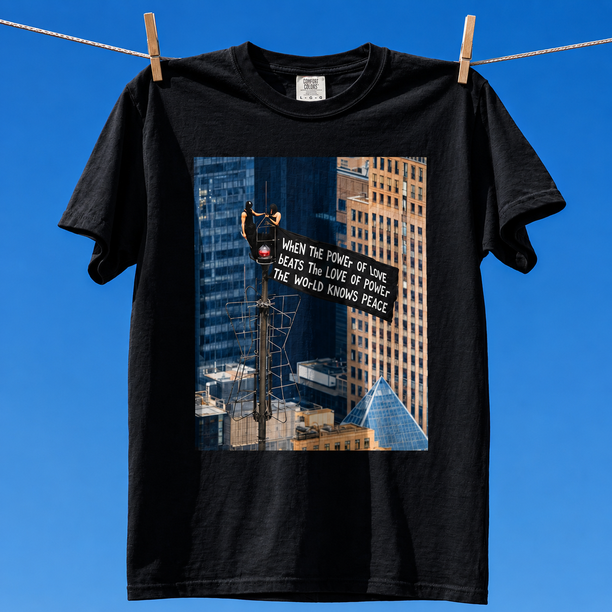 Comfort Colors® When The Power of Love Beats The Love of Power The World Knows Peace T-shirt, arrested for love shirt