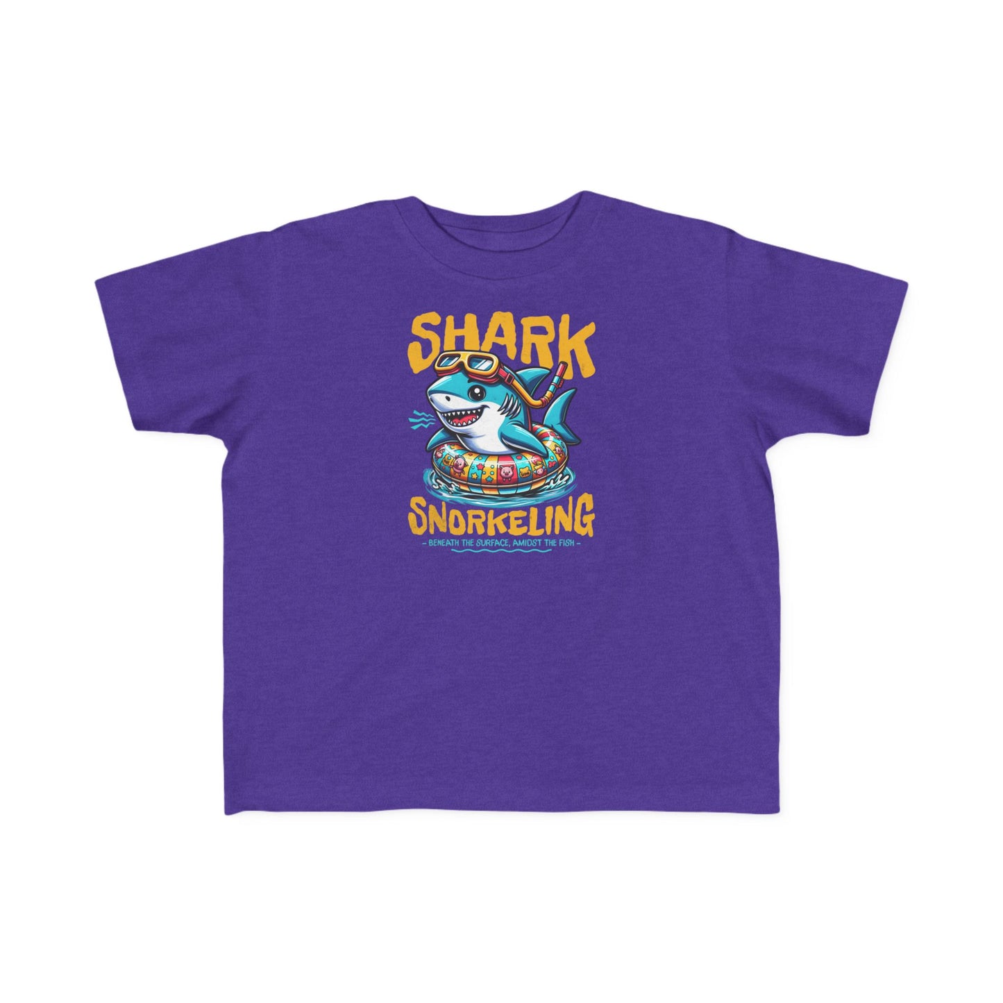 Shark Snorkeling Toddler Shirt, Funny Kids Beach Tee, Shark Graphic Tshirt, Summer Vacation Shirt for Boys Girls, Pool Party Gift for Kids
