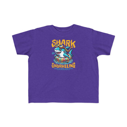 Shark Snorkeling Toddler Shirt, Funny Kids Beach Tee, Shark Graphic Tshirt, Summer Vacation Shirt for Boys Girls, Pool Party Gift for Kids
