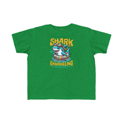 Shark Snorkeling Toddler Shirt, Funny Kids Beach Tee, Shark Graphic Tshirt, Summer Vacation Shirt for Boys Girls, Pool Party Gift for Kids