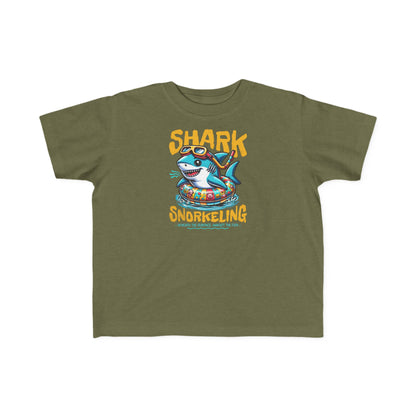 Shark Snorkeling Toddler Shirt, Funny Kids Beach Tee, Shark Graphic Tshirt, Summer Vacation Shirt for Boys Girls, Pool Party Gift for Kids