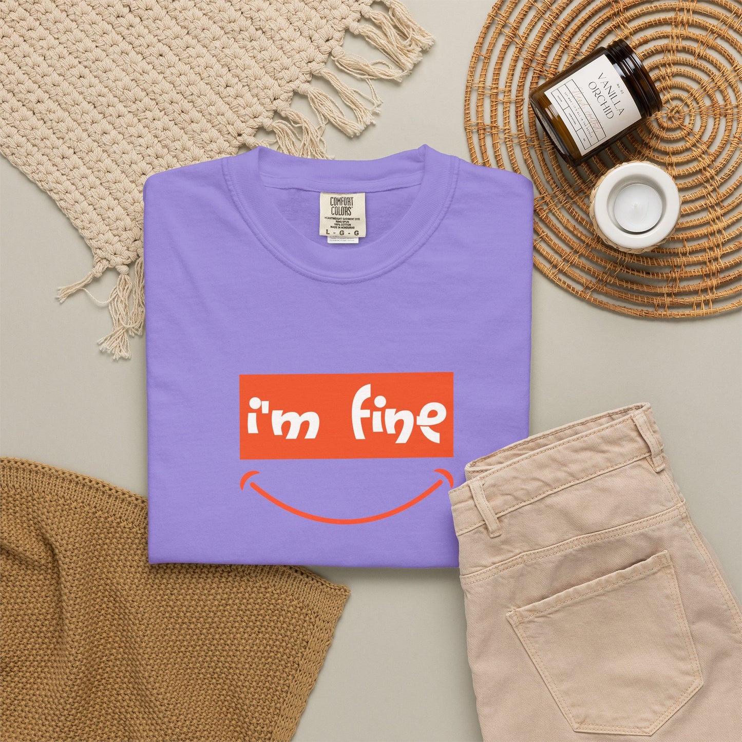 Comfort Colors® I'm Fine Shirt, Sarcastic Humor Shirt, Mental Health Shirt, Funny Therapy Gift, Therapy Shirt, Drowning Shirt, Gift for Her