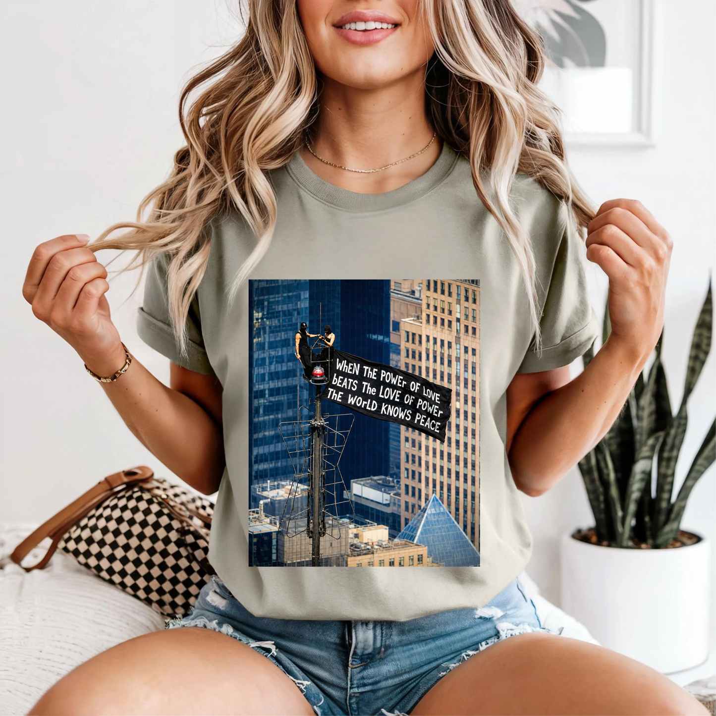 Comfort Colors® When The Power of Love Beats The Love of Power The World Knows Peace T-shirt, arrested for love shirt