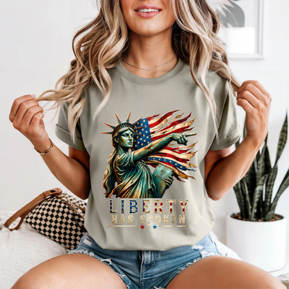 Comfort Colors® Sophie Cunningham Point Signature Basketball Shirt, Lady Liberty T-Shirt
