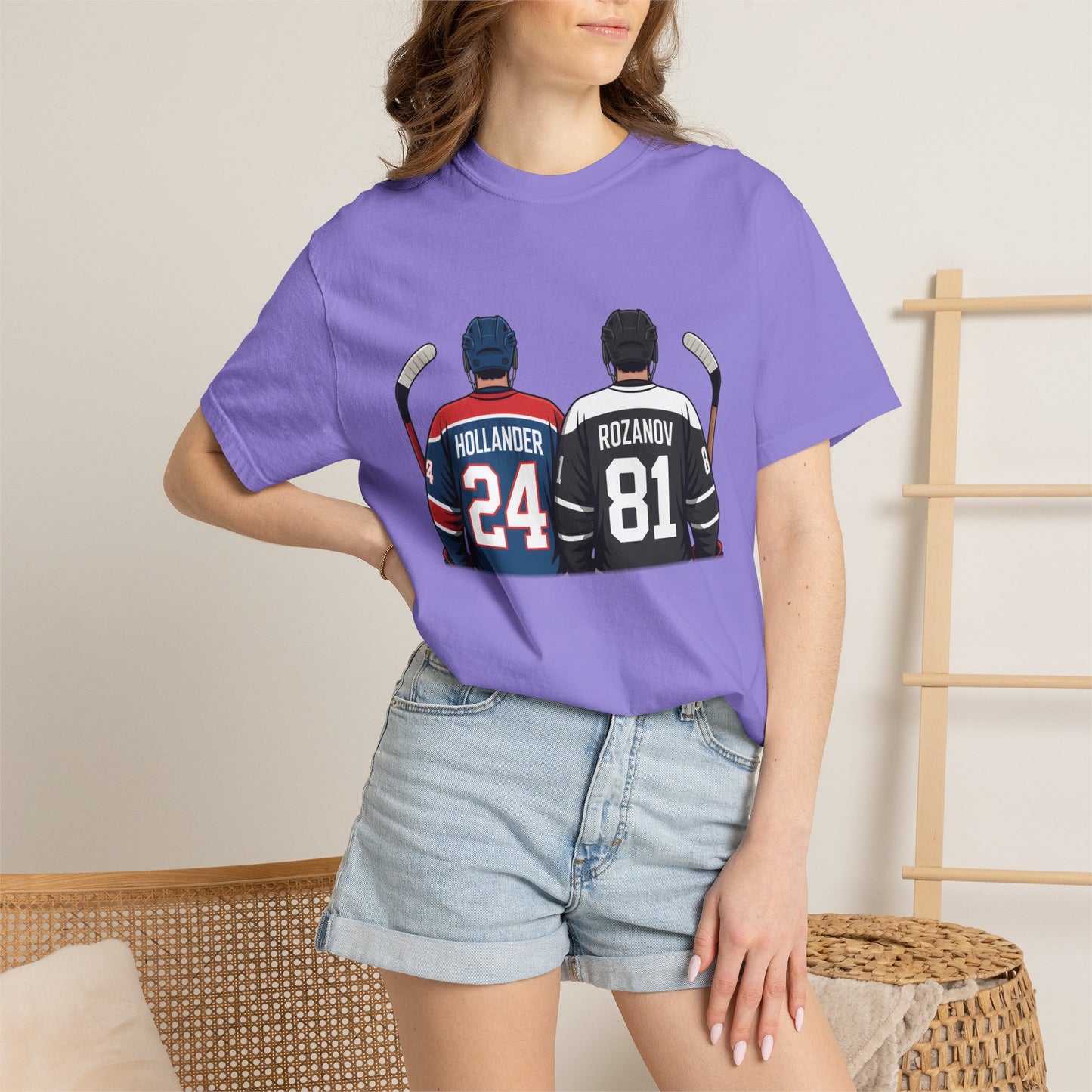 Comfort Colors® Hollander & Rosanov, Heated-Rivalry Hollander Rozanov Hockey T-Shirt