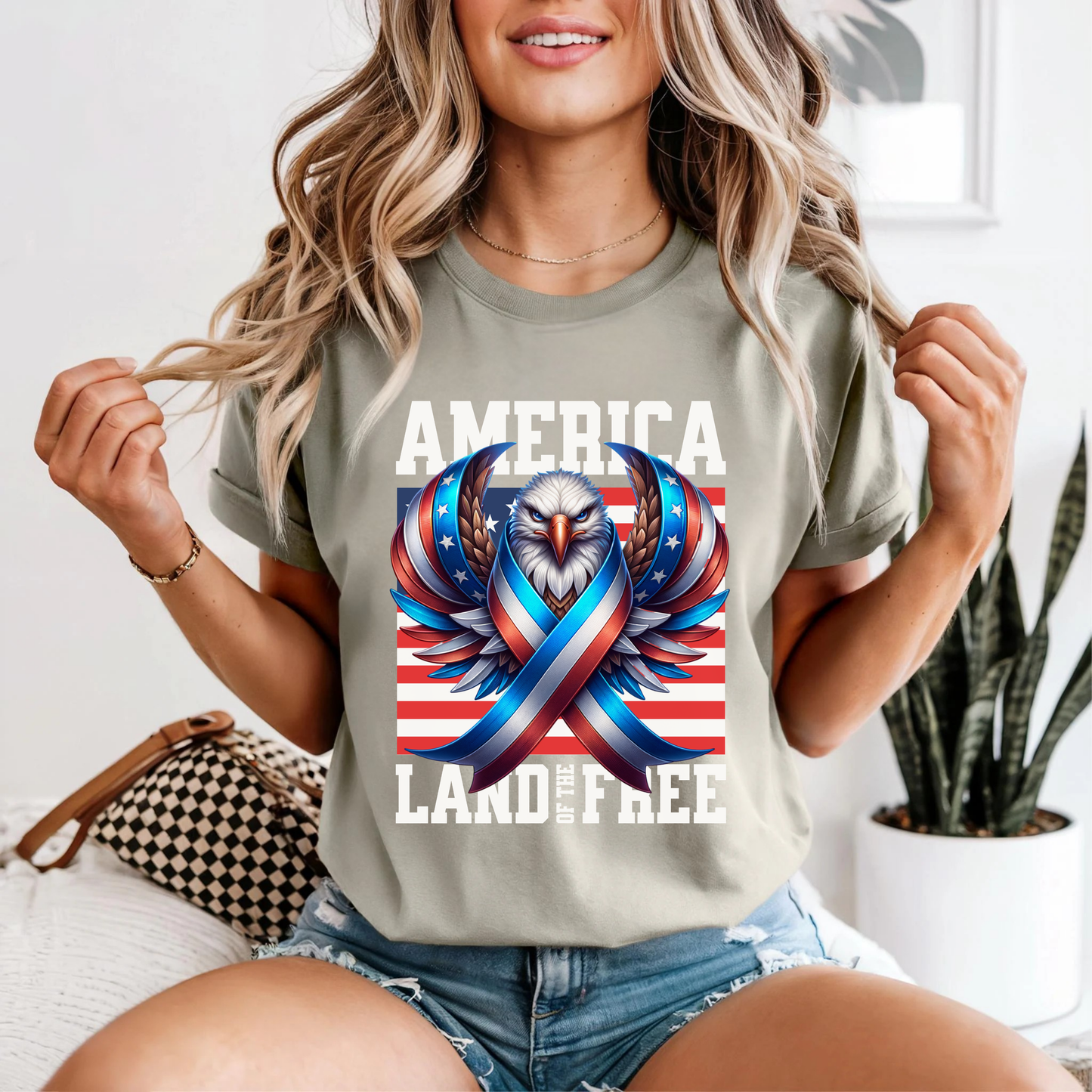 Comfort Colors® America Land of the Free Tshirt, America 250 Shirt, 4th of July Shirt, USA Independence Day Shirt, America Anniversary shirt