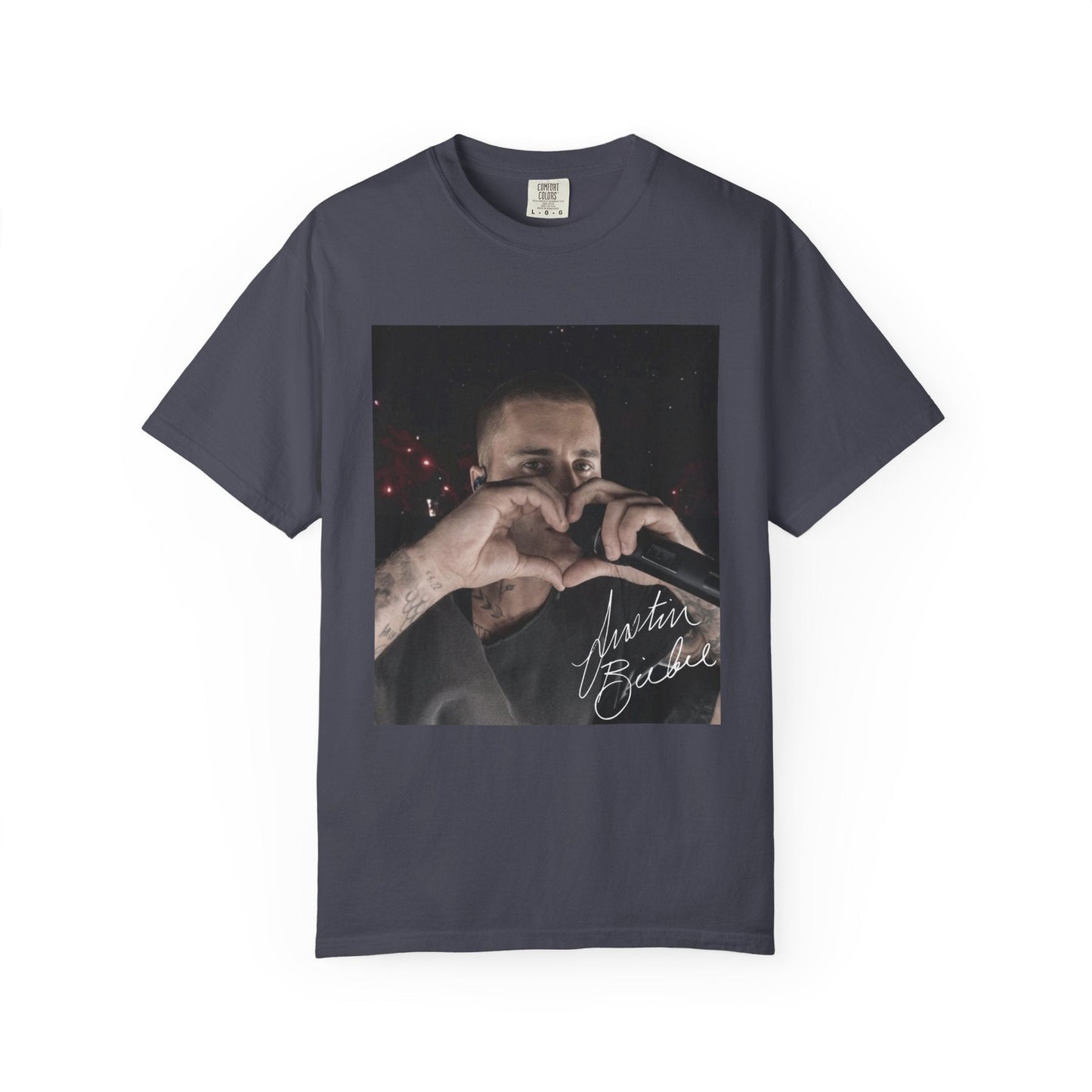 Comfort Colors® Justin Bieber Heart Sign Vintage Shirt, Retro Music T-Shirt, Tour 2026 Tee