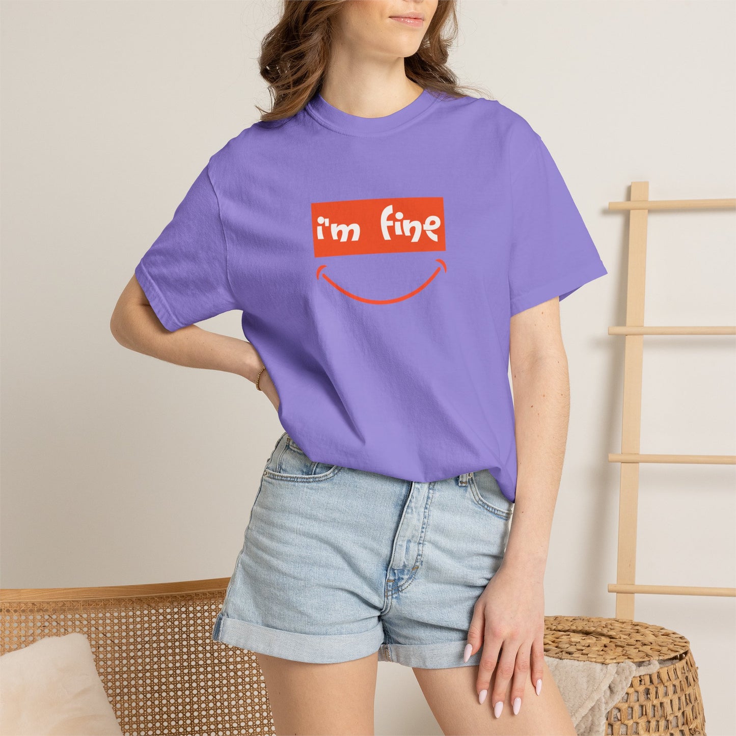 Comfort Colors® I'm Fine Shirt, Sarcastic Humor Shirt, Mental Health Shirt, Funny Therapy Gift, Therapy Shirt, Drowning Shirt, Gift for Her