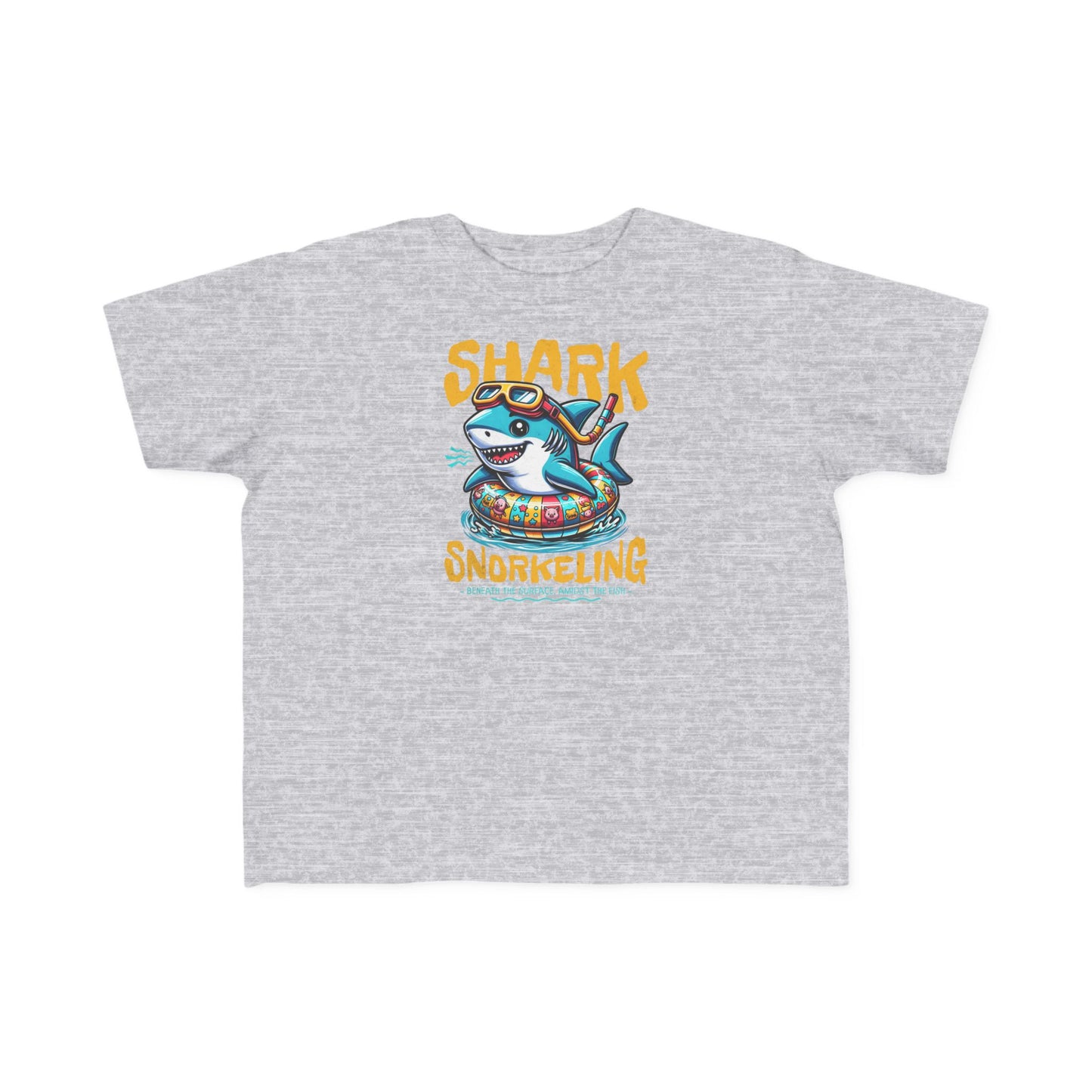 Shark Snorkeling Toddler Shirt, Funny Kids Beach Tee, Shark Graphic Tshirt, Summer Vacation Shirt for Boys Girls, Pool Party Gift for Kids