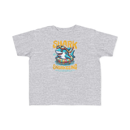 Shark Snorkeling Toddler Shirt, Funny Kids Beach Tee, Shark Graphic Tshirt, Summer Vacation Shirt for Boys Girls, Pool Party Gift for Kids