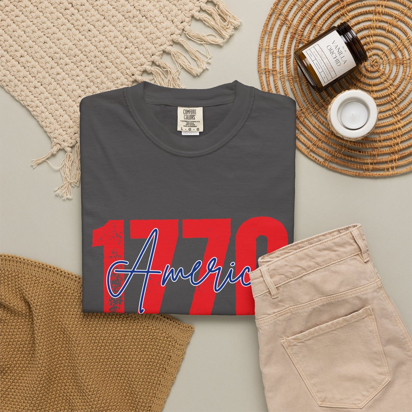 Comfort Colors® 1776 America It's All About Freedom Shirt, American Independence Shirt, 1776-2026, July 4th Tee, Betsy Ross Vintage Flag