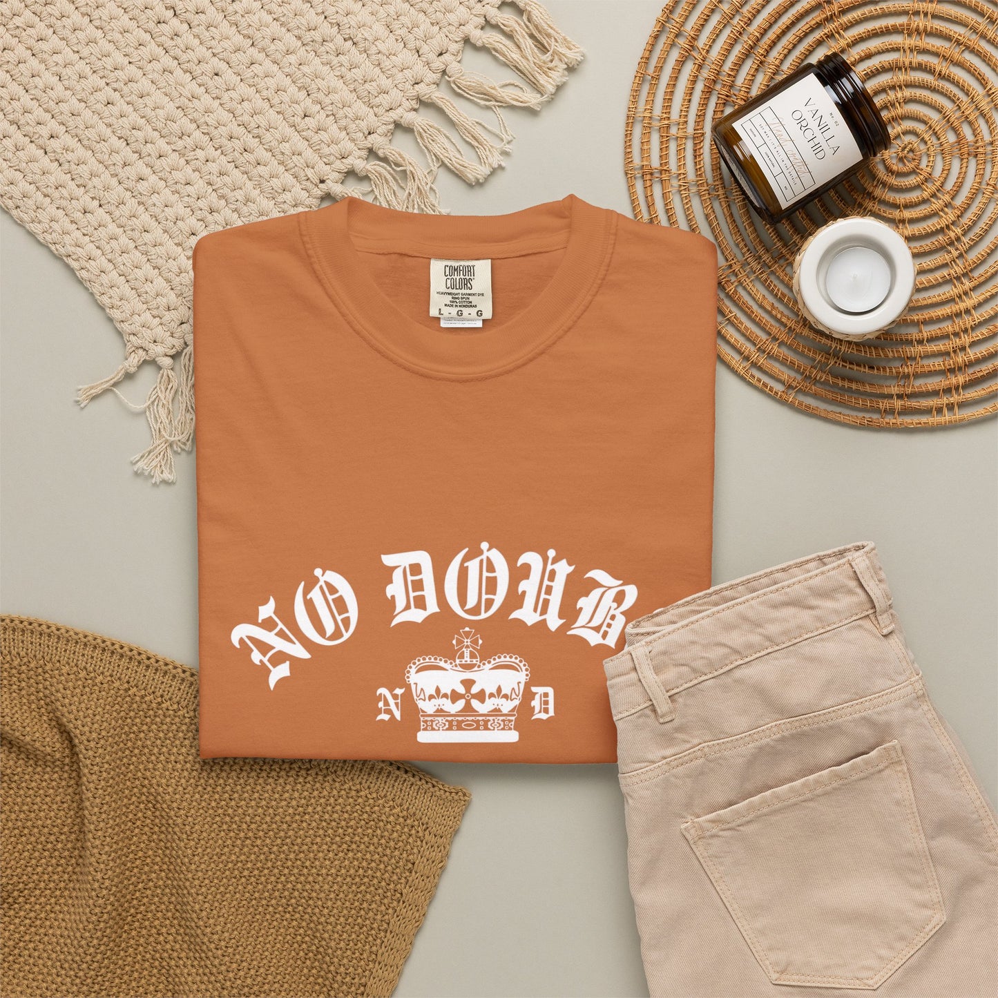 Comfort Colors® No Doubt Band Unisex T-Shirt, 90s Ska Punk Rock Graphic Tee, Tragic Kingdom Era Orange Shirt, Retro Gwen Stefani Fan Gift