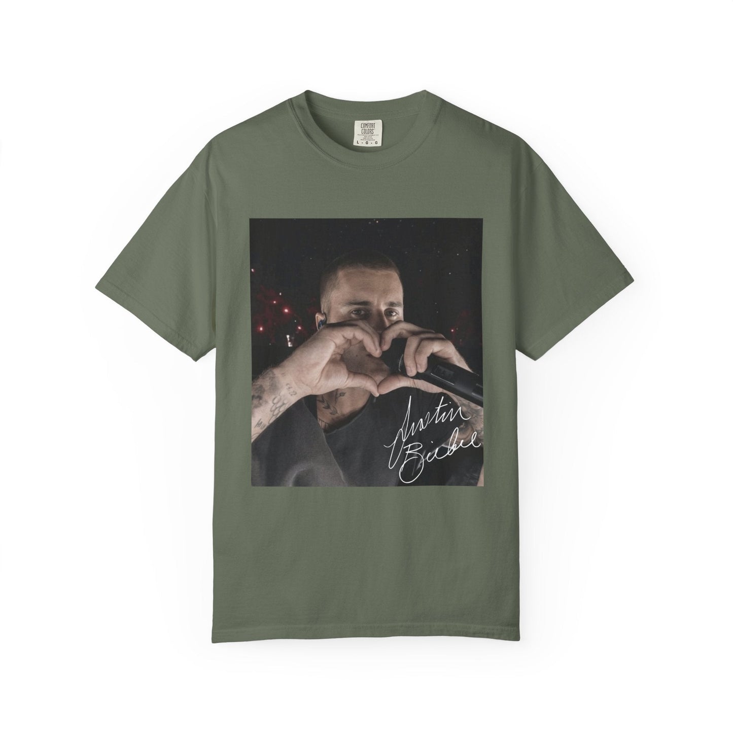 Comfort Colors® Justin Bieber Heart Sign Vintage Shirt, Retro Music T-Shirt, Tour 2026 Tee