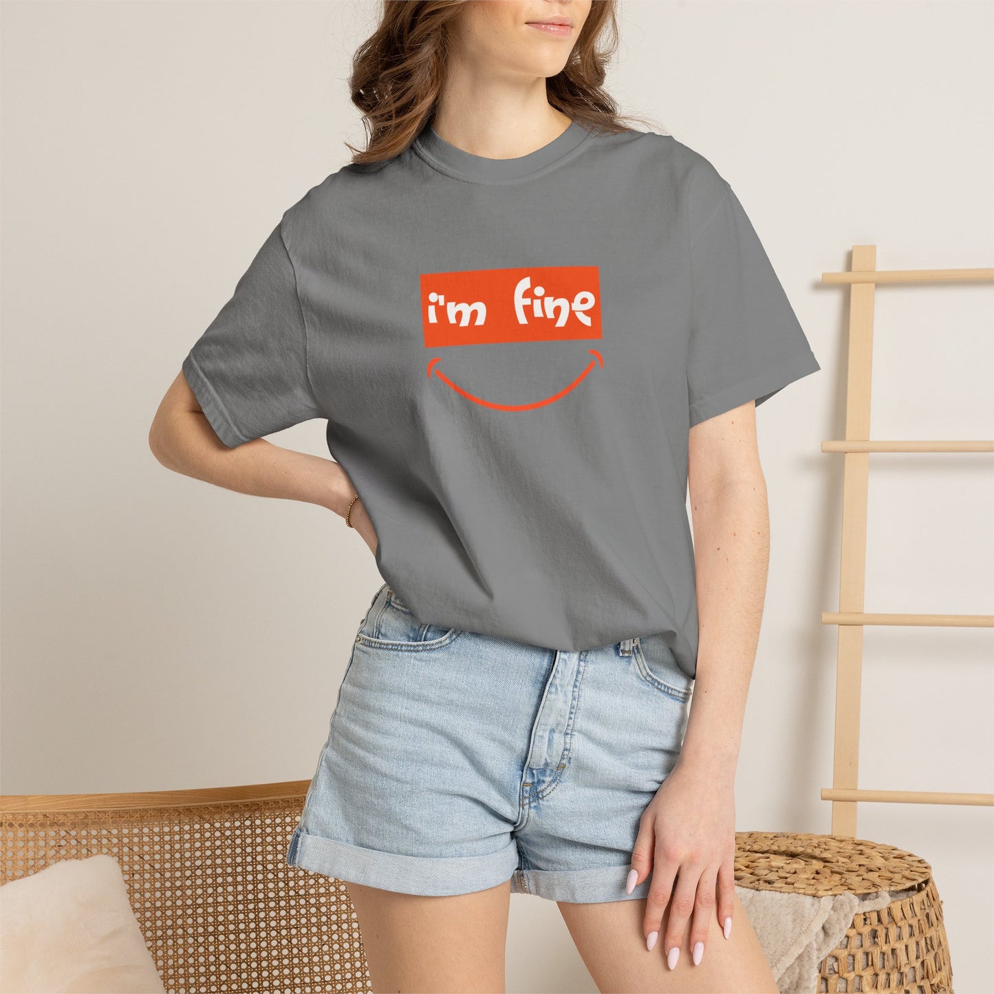 Comfort Colors® I'm Fine Shirt, Sarcastic Humor Shirt, Mental Health Shirt, Funny Therapy Gift, Therapy Shirt, Drowning Shirt, Gift for Her