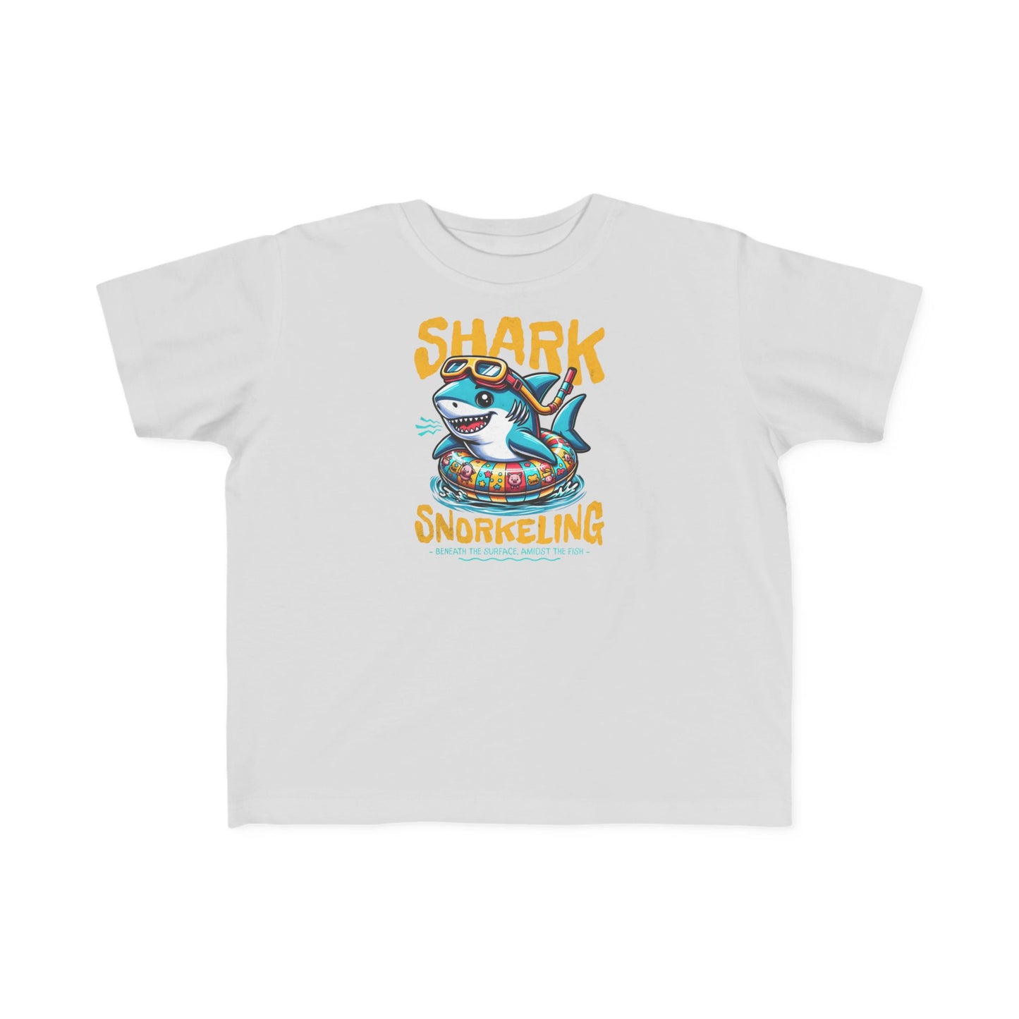 Shark Snorkeling Toddler Shirt, Funny Kids Beach Tee, Shark Graphic Tshirt, Summer Vacation Shirt for Boys Girls, Pool Party Gift for Kids