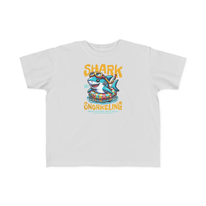 Shark Snorkeling Toddler Shirt, Funny Kids Beach Tee, Shark Graphic Tshirt, Summer Vacation Shirt for Boys Girls, Pool Party Gift for Kids