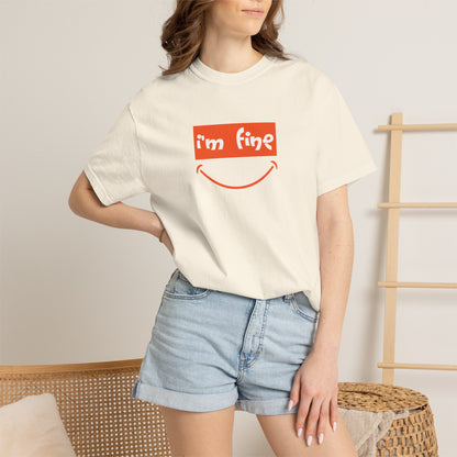 Comfort Colors® I'm Fine Shirt, Sarcastic Humor Shirt, Mental Health Shirt, Funny Therapy Gift, Therapy Shirt, Drowning Shirt, Gift for Her