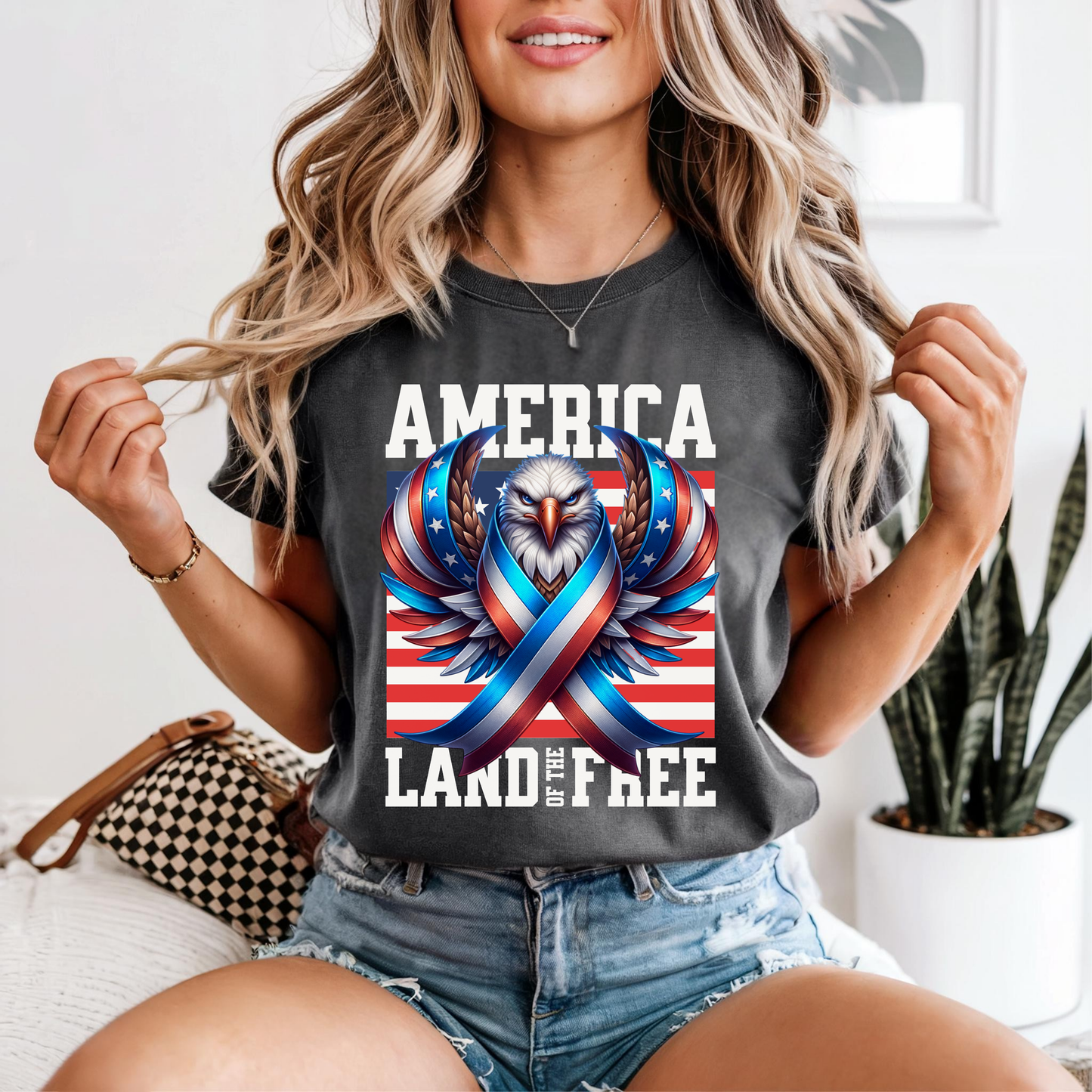 Comfort Colors® America Land of the Free Tshirt, America 250 Shirt, 4th of July Shirt, USA Independence Day Shirt, America Anniversary shirt
