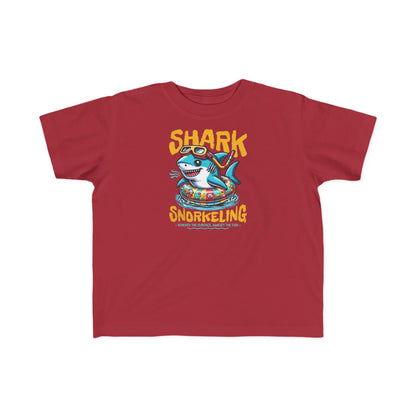 Shark Snorkeling Toddler Shirt, Funny Kids Beach Tee, Shark Graphic Tshirt, Summer Vacation Shirt for Boys Girls, Pool Party Gift for Kids