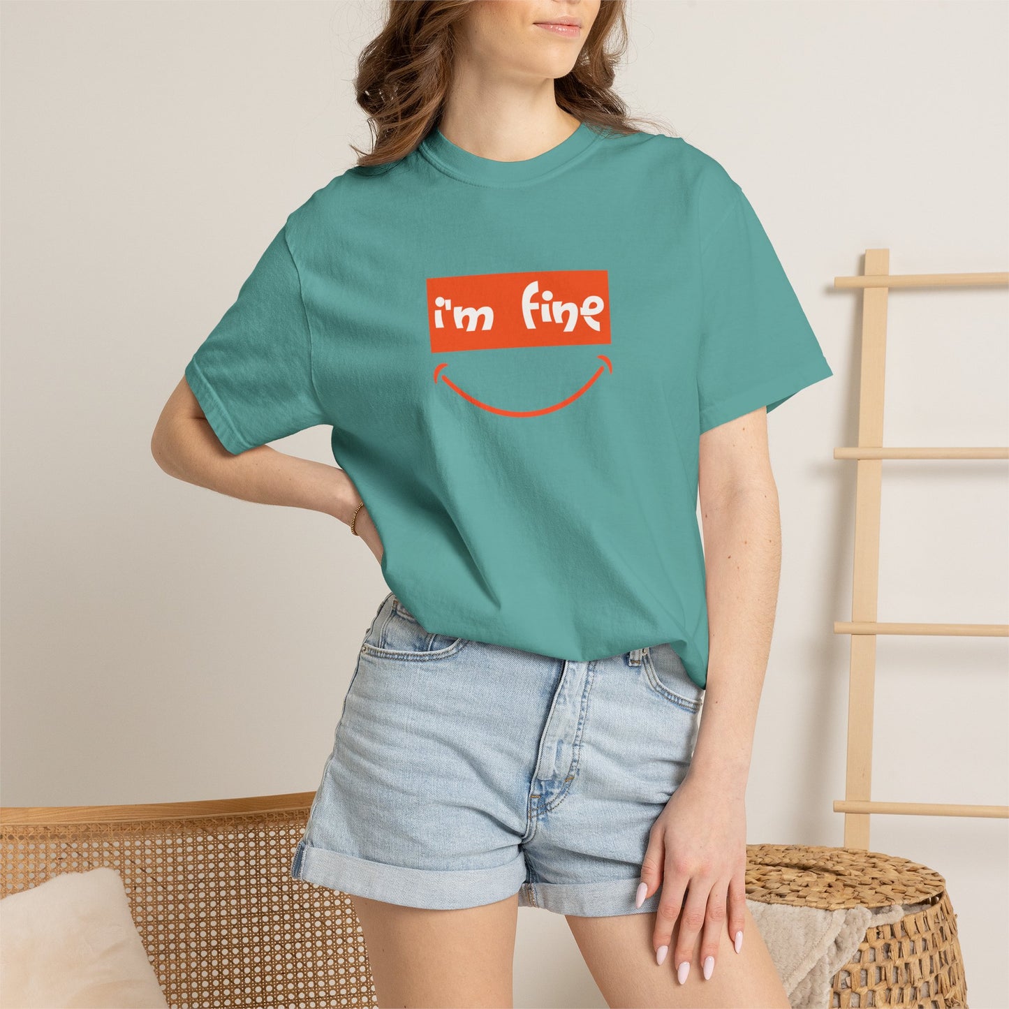 Comfort Colors® I'm Fine Shirt, Sarcastic Humor Shirt, Mental Health Shirt, Funny Therapy Gift, Therapy Shirt, Drowning Shirt, Gift for Her
