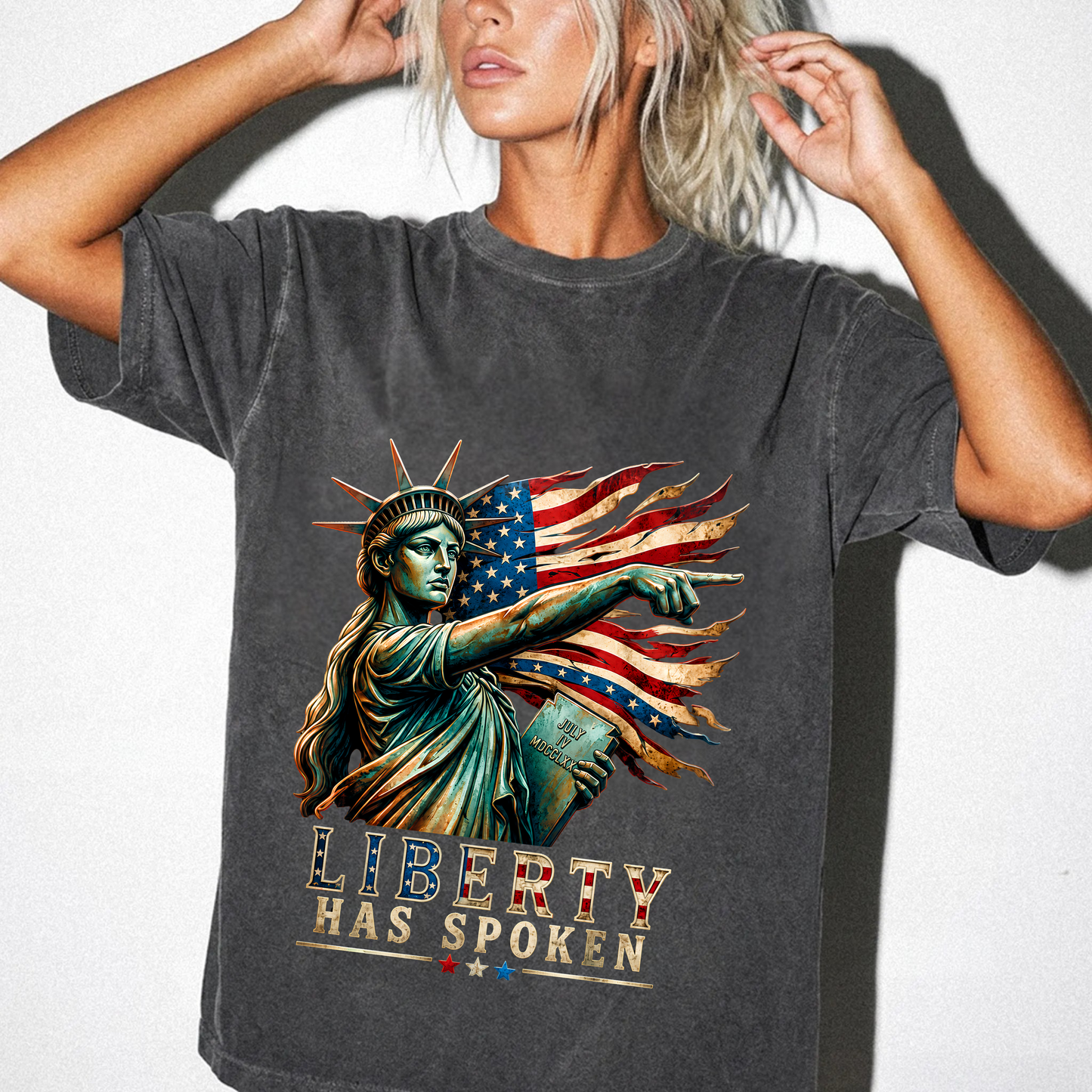 Comfort Colors® Sophie Cunningham Point Signature Basketball Shirt, Lady Liberty T-Shirt