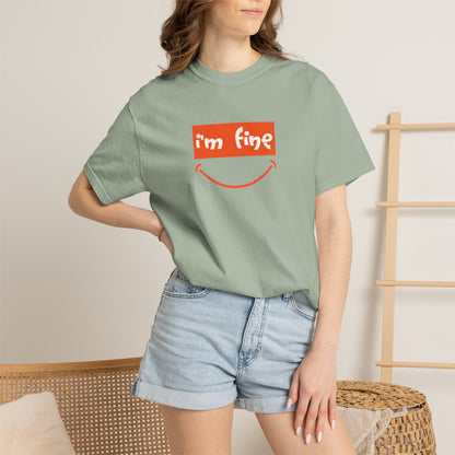 Comfort Colors® I'm Fine Shirt, Sarcastic Humor Shirt, Mental Health Shirt, Funny Therapy Gift, Therapy Shirt, Drowning Shirt, Gift for Her