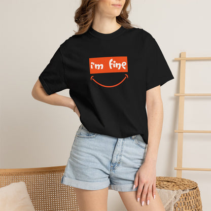 Comfort Colors® I'm Fine Shirt, Sarcastic Humor Shirt, Mental Health Shirt, Funny Therapy Gift, Therapy Shirt, Drowning Shirt, Gift for Her