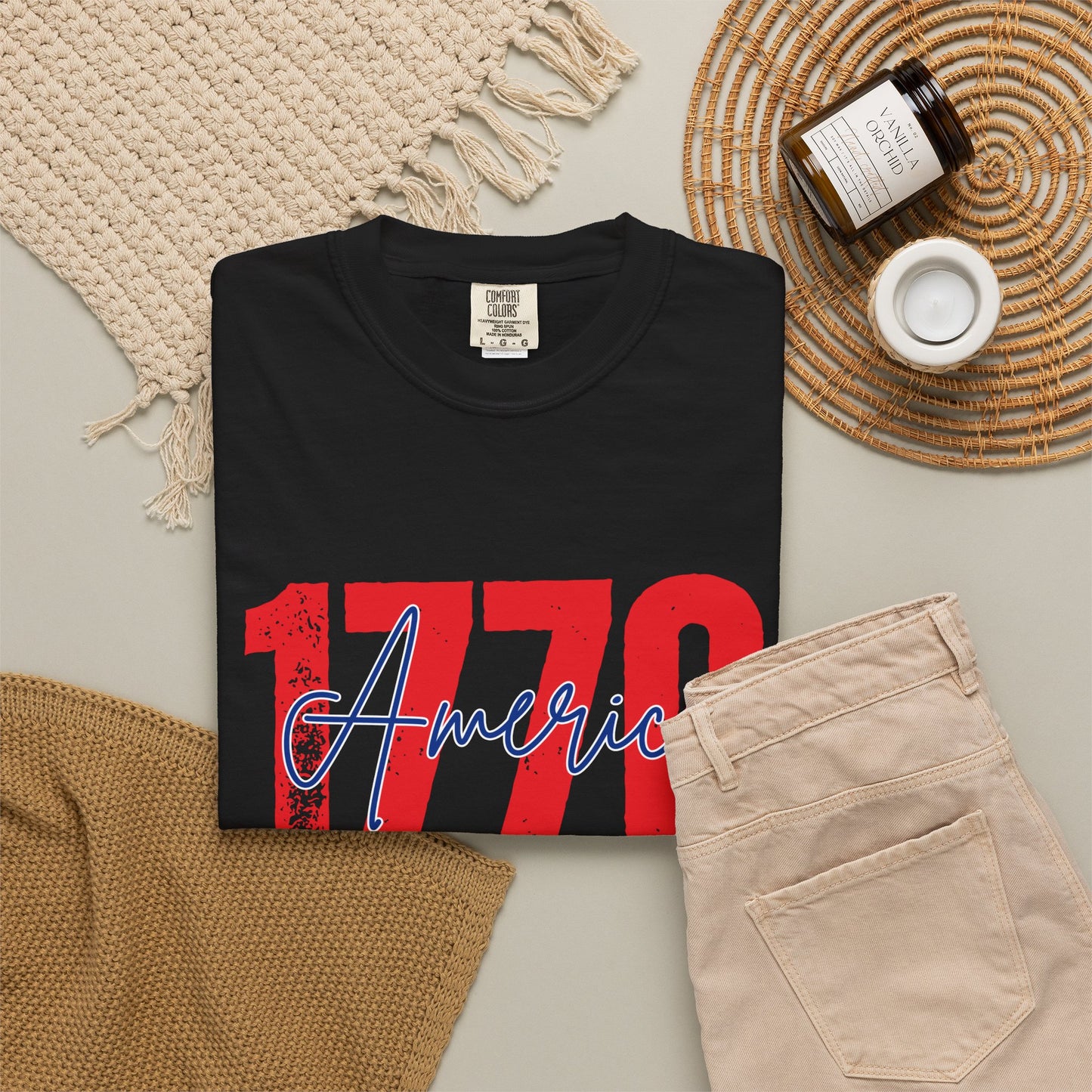 Comfort Colors® 1776 America It's All About Freedom Shirt, American Independence Shirt, 1776-2026, July 4th Tee, Betsy Ross Vintage Flag