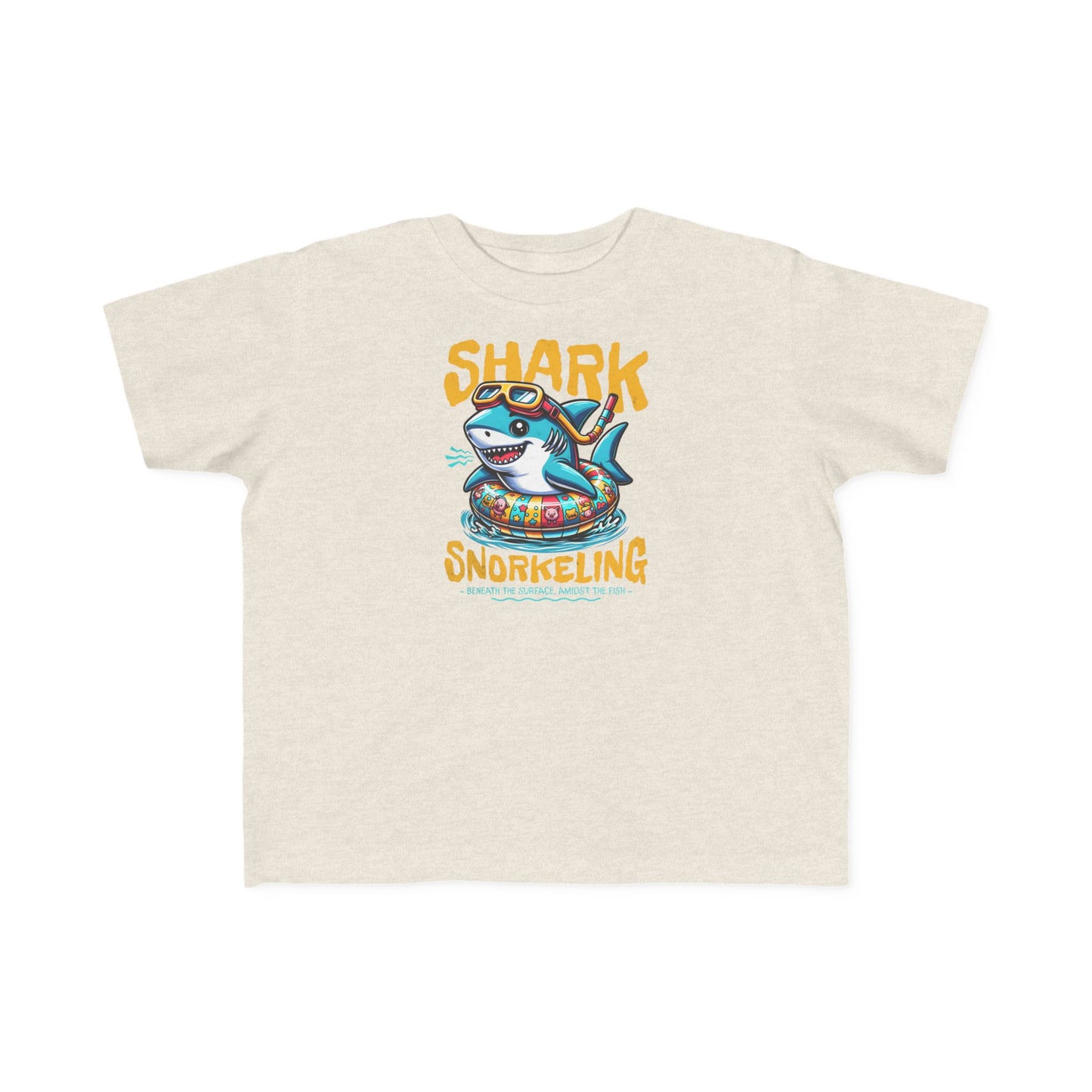 Shark Snorkeling Toddler Shirt, Funny Kids Beach Tee, Shark Graphic Tshirt, Summer Vacation Shirt for Boys Girls, Pool Party Gift for Kids