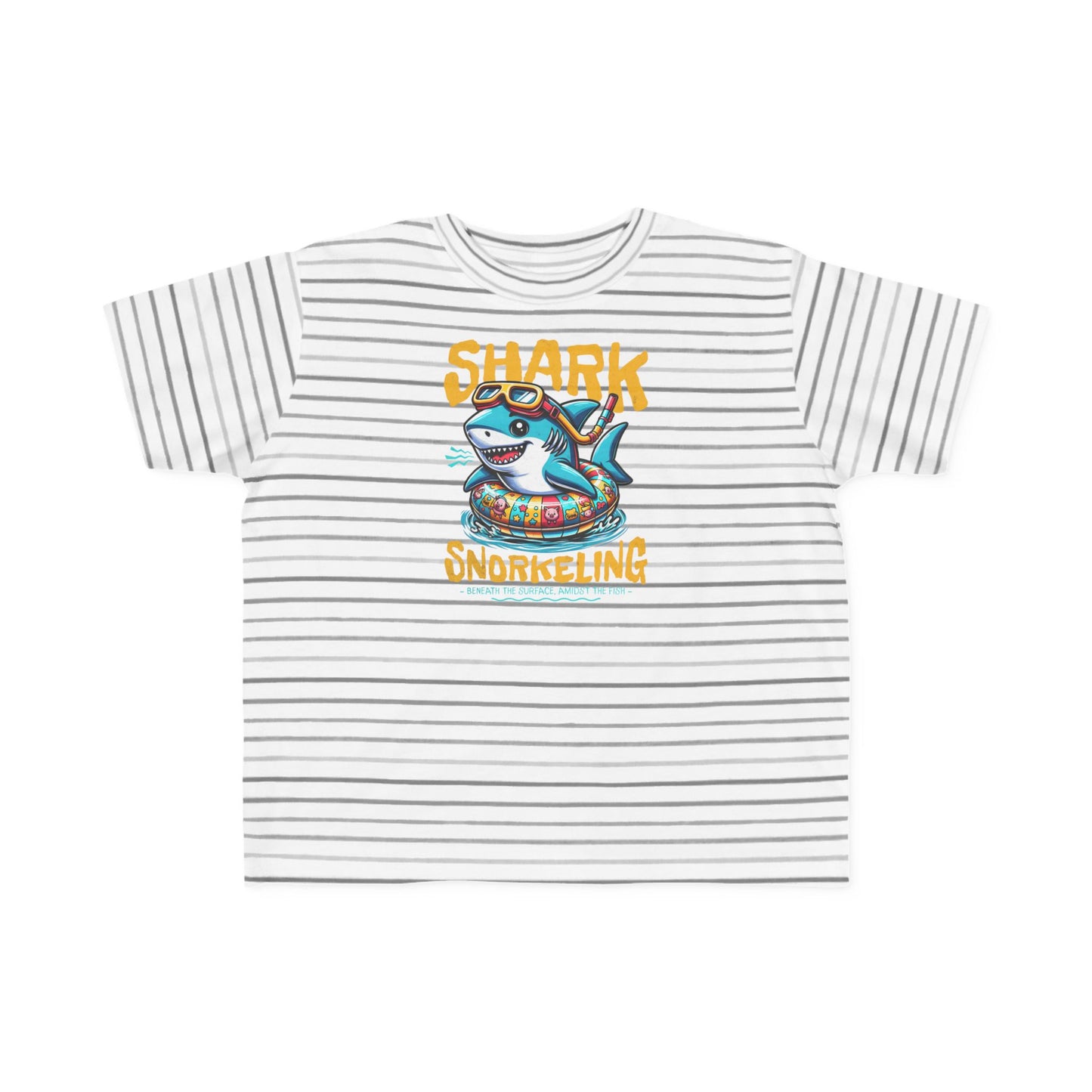 Shark Snorkeling Toddler Shirt, Funny Kids Beach Tee, Shark Graphic Tshirt, Summer Vacation Shirt for Boys Girls, Pool Party Gift for Kids