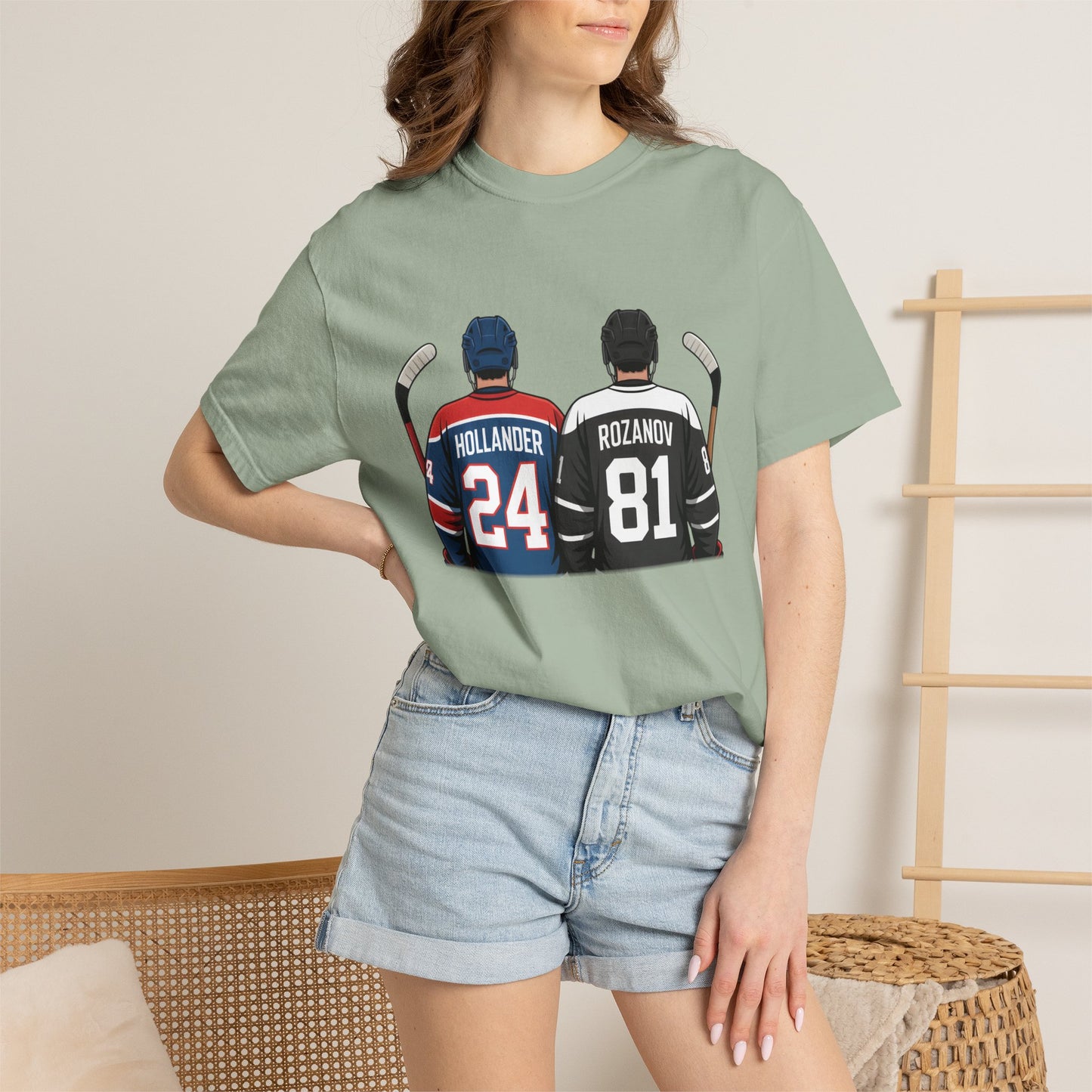 Comfort Colors® Hollander & Rosanov, Heated-Rivalry Hollander Rozanov Hockey T-Shirt