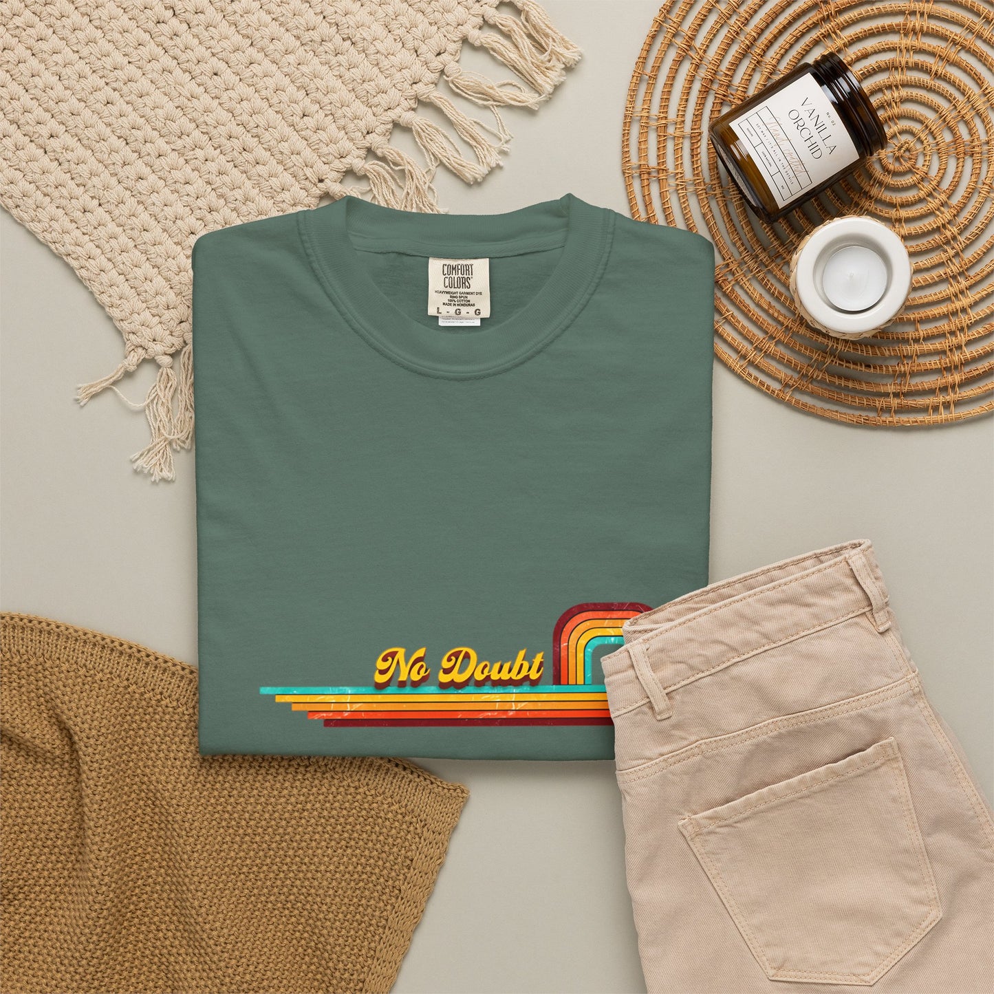 Comfort Colors® No Doubt Band Unisex T-Shirt, 90er Ska Punk Rock Grafik-T-Shirt, Tragic Kingdom Era Orange Shirt, Retro Gwen Stefani Fan Geschenk