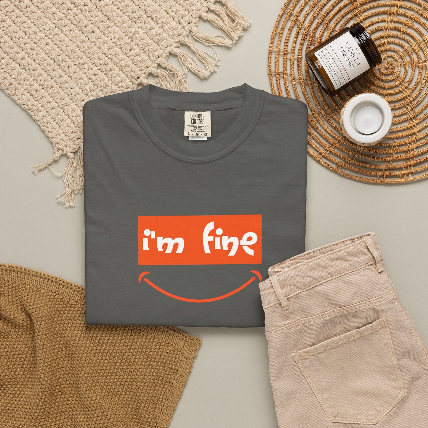 Comfort Colors® I'm Fine Shirt, Sarcastic Humor Shirt, Mental Health Shirt, Funny Therapy Gift, Therapy Shirt, Drowning Shirt, Gift for Her