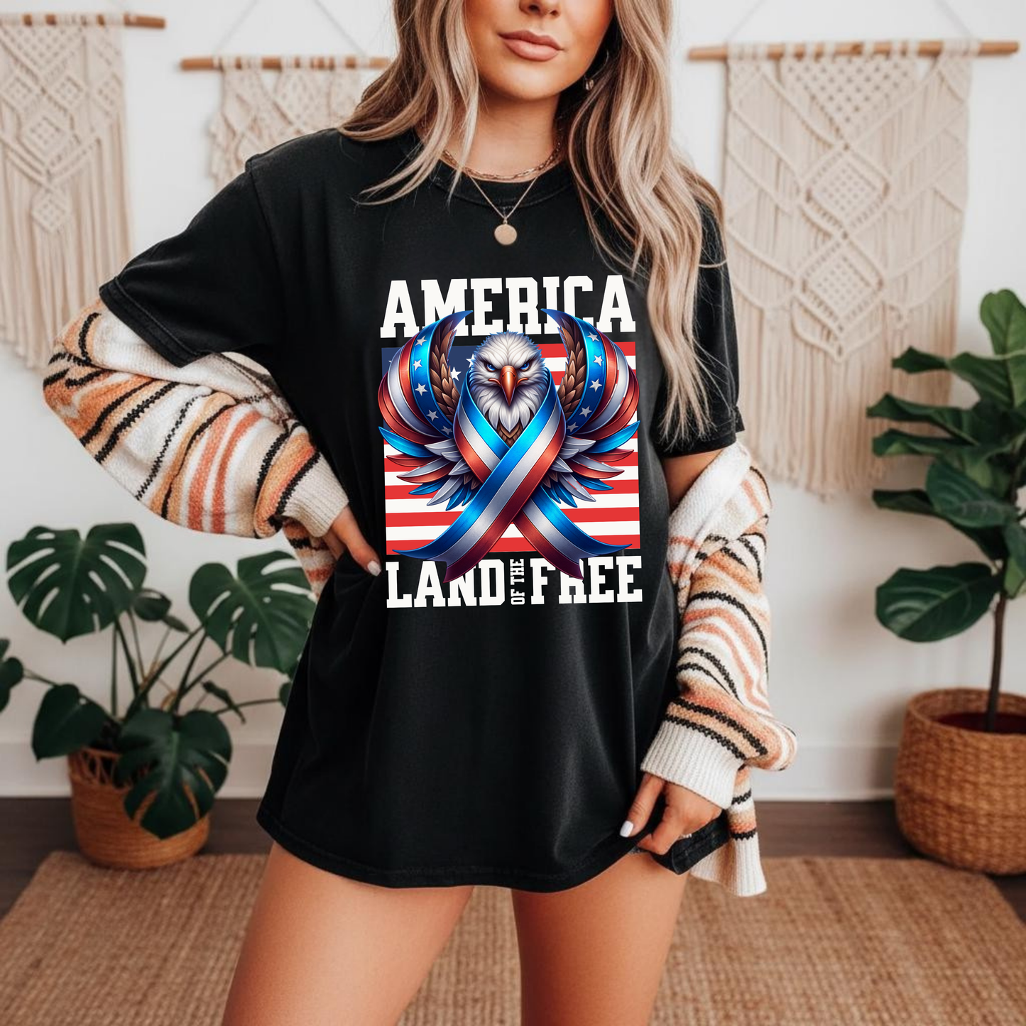 Comfort Colors® America Land of the Free Tshirt, America 250 Shirt, 4th of July Shirt, USA Independence Day Shirt, America Anniversary shirt