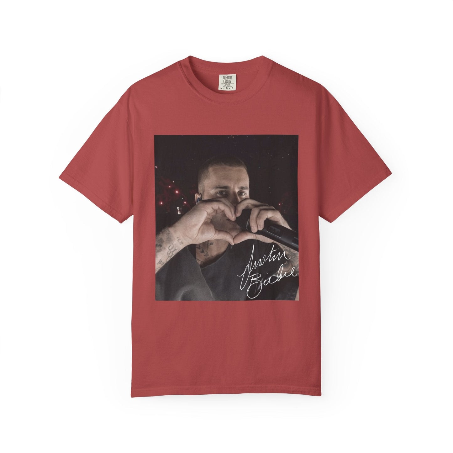 Comfort Colors® Justin Bieber Heart Sign Vintage Shirt, Retro Music T-Shirt, Tour 2026 Tee