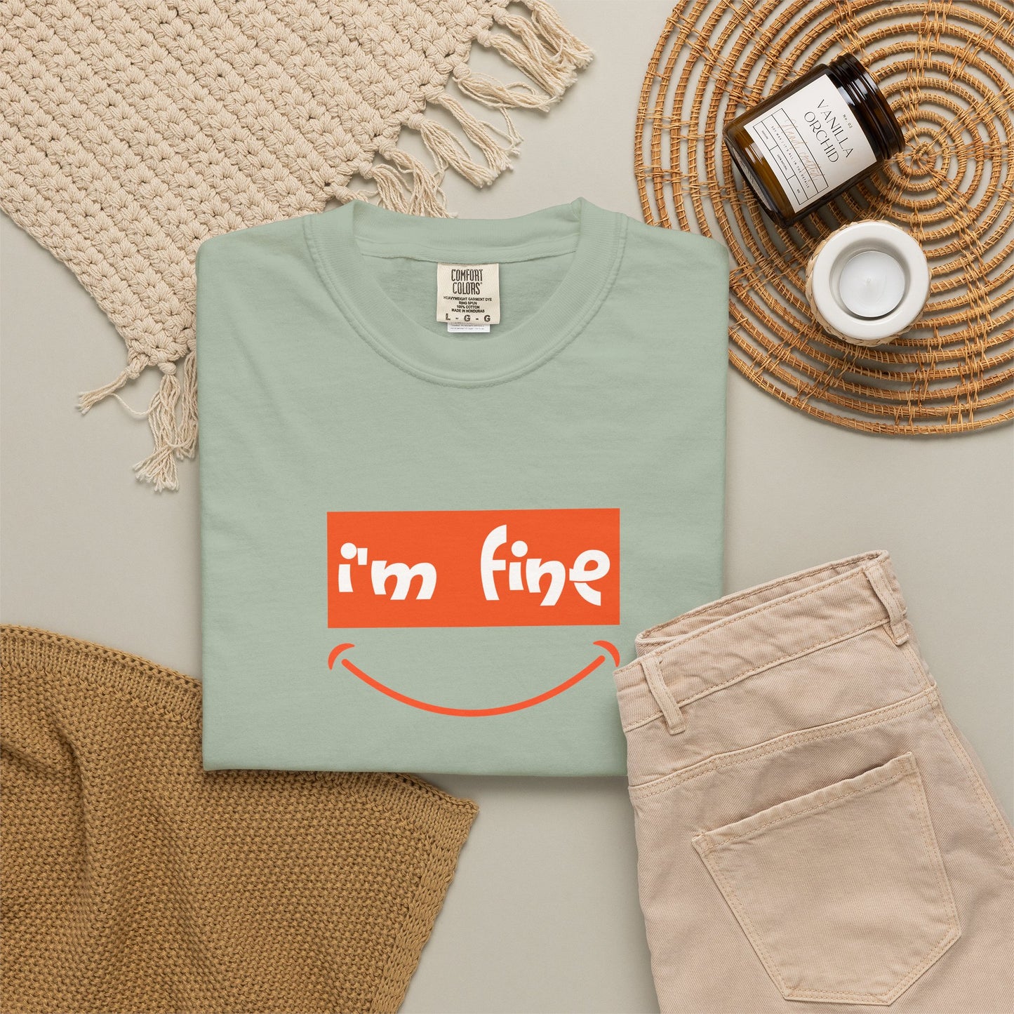 Comfort Colors® I'm Fine Shirt, Sarcastic Humor Shirt, Mental Health Shirt, Funny Therapy Gift, Therapy Shirt, Drowning Shirt, Gift for Her