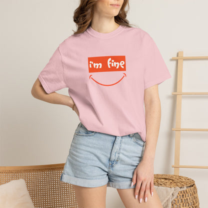 Comfort Colors® I'm Fine Shirt, Sarcastic Humor Shirt, Mental Health Shirt, Funny Therapy Gift, Therapy Shirt, Drowning Shirt, Gift for Her
