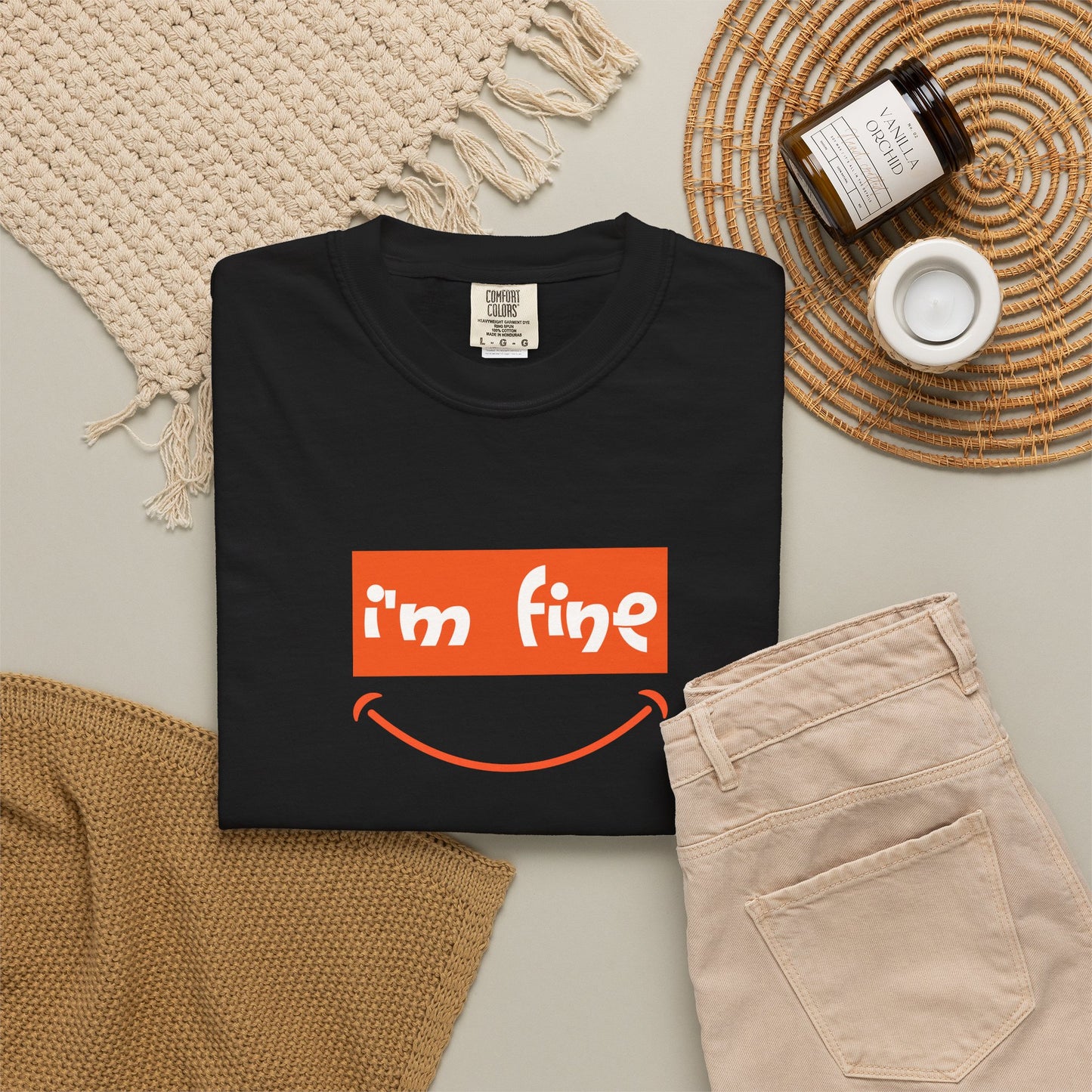 Comfort Colors® I'm Fine Shirt, Sarcastic Humor Shirt, Mental Health Shirt, Funny Therapy Gift, Therapy Shirt, Drowning Shirt, Gift for Her