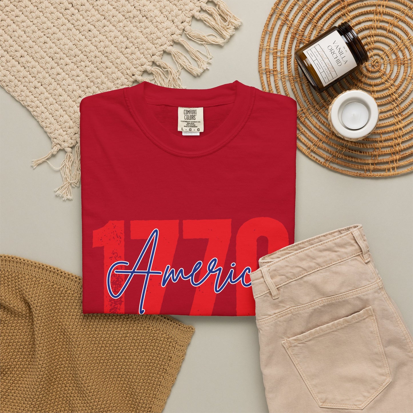 Comfort Colors® 1776 America It's All About Freedom Shirt, American Independence Shirt, 1776-2026, July 4th Tee, Betsy Ross Vintage Flag