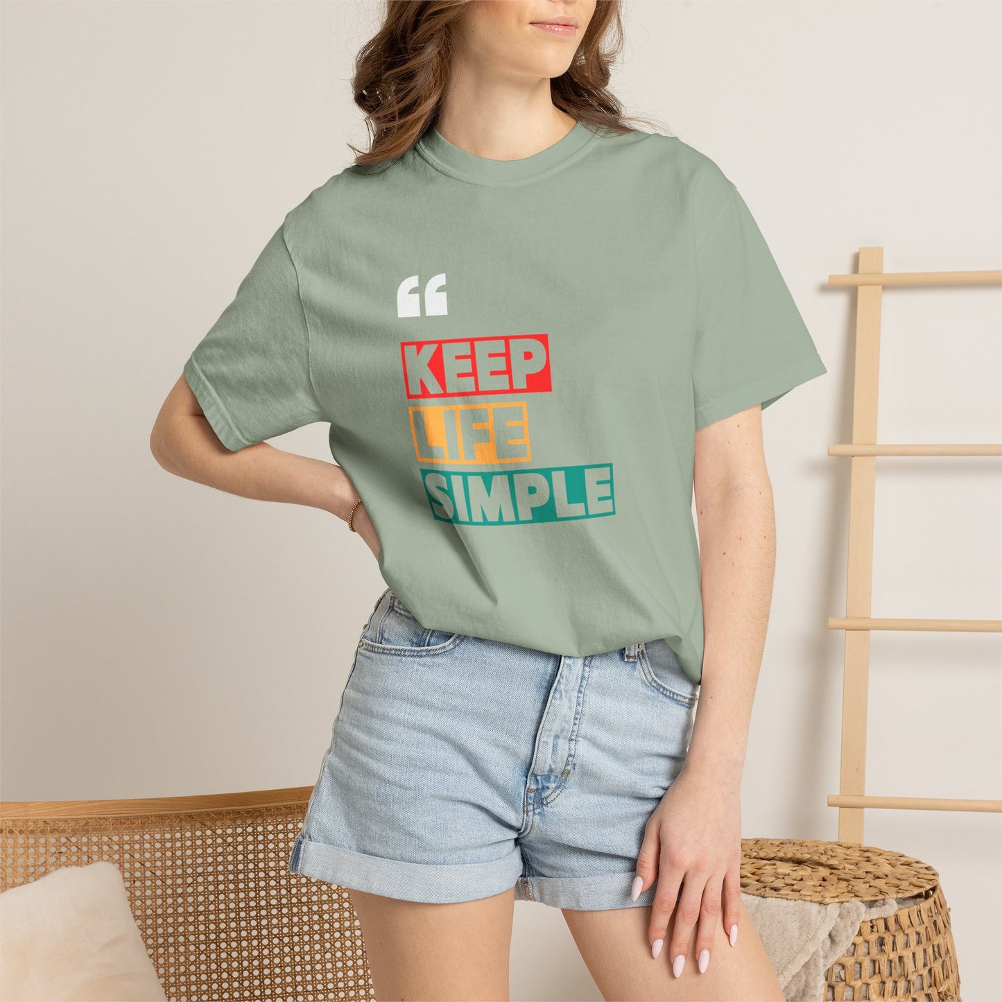 Comfort Colors® Keep Life Simple Shirt, Minimalist Quote Tee, Positive Lifestyle Shirt, Everyday Aesthetic Tee, Gift for Simple Living Lover