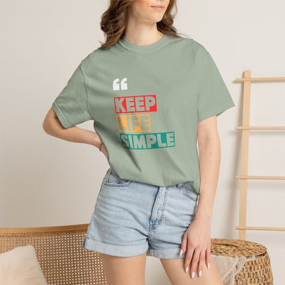 Comfort Colors® Keep Life Simple Shirt, Minimalist Quote Tee, Positive Lifestyle Shirt, Everyday Aesthetic Tee, Gift for Simple Living Lover