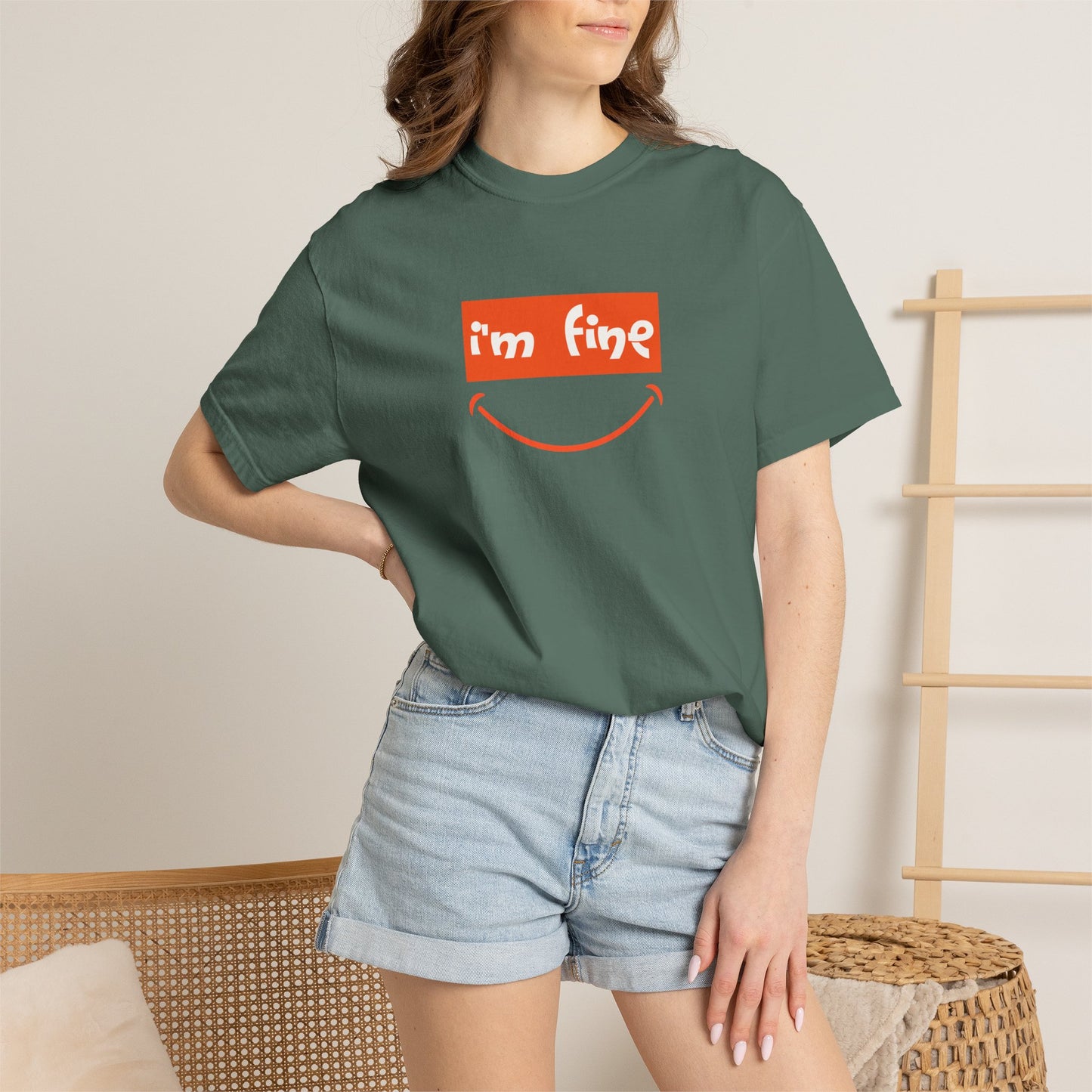 Comfort Colors® I'm Fine Shirt, Sarcastic Humor Shirt, Mental Health Shirt, Funny Therapy Gift, Therapy Shirt, Drowning Shirt, Gift for Her